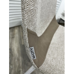 Стул ELLEN WZ2042-02 светло-бежевый фактурный велюр/ RU-09 серо-бежевый/ белый каркас М-City