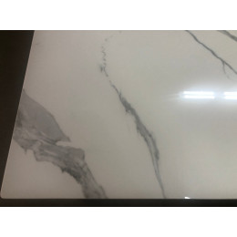 Стол CORNER 120 GLOSS STATUARIO WHITE SINTERED STONE / WHITE М-City