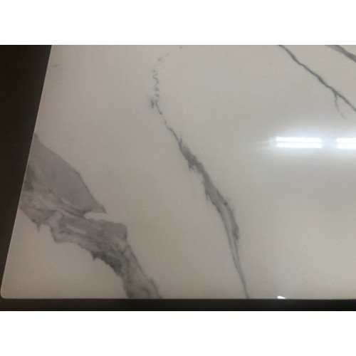 Стол CORNER 120 GLOSS STATUARIO WHITE SINTERED STONE / WHITE М-City