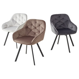 Стул GALE BLUVEL-03 LIGHT GREY поворот.360 град., велюр М-City