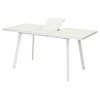 Стол ФИН 120 Латте, стекло/ Белый каркас М-City