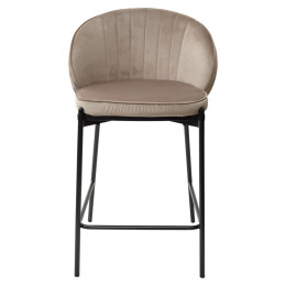 Полубарный стул WENDY BLUVEL-40 BEIGE (H=65), велюр М-City