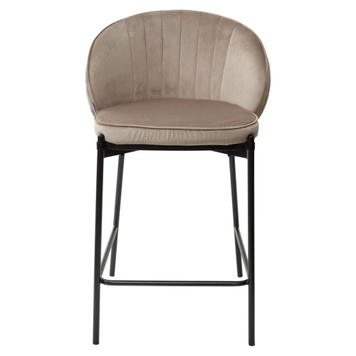 Полубарный стул WENDY BLUVEL-40 BEIGE (H=65), велюр М-City