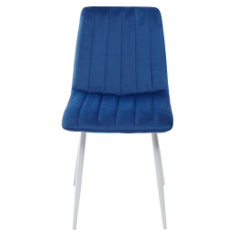 Стул DUBLIN G062-49 синий, велюр / белый каркас М-City
