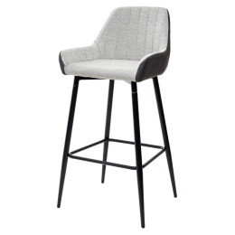 Барный стул PUNCH светло-серый меланж FC-01/ экокожа антрацит RU-08 М-City