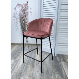 Полубарный стул WENDY BLUVEL-52 PINK (H=65cm), велюр М-City
