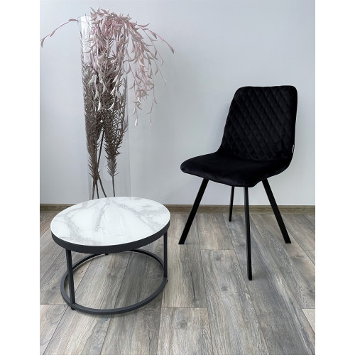 Стул DAIQUIRI BLUVEL-19 BLACK, велюр М-City