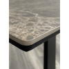 Стол Морис 140 Коричневый мрамор матовый, керамика / черный каркас М-City