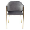 Стул DILL BLUVEL-14 GREY, велюр/ золотой каркас, М-City