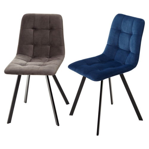 Стул CHILLI-Q SQUARE графит #14, велюр / черный каркас М-City