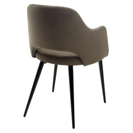 Стул FANTINE-LA ГРАФИТ #14, велюр / черный каркас М-City