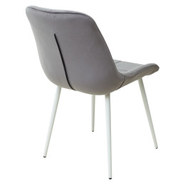 Стул ХОФМАН, цвет темно-серый #H15, велюр / белый каркас 4 шт./1 к М-City