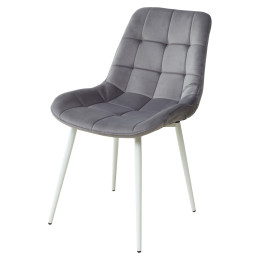 Стул ХОФМАН, цвет темно-серый #H15, велюр / белый каркас 4 шт./1 к М-City