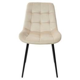 Стул ХОФМАН, цвет бежевый #H06, велюр / черный каркас 4 шт./1 к М-City