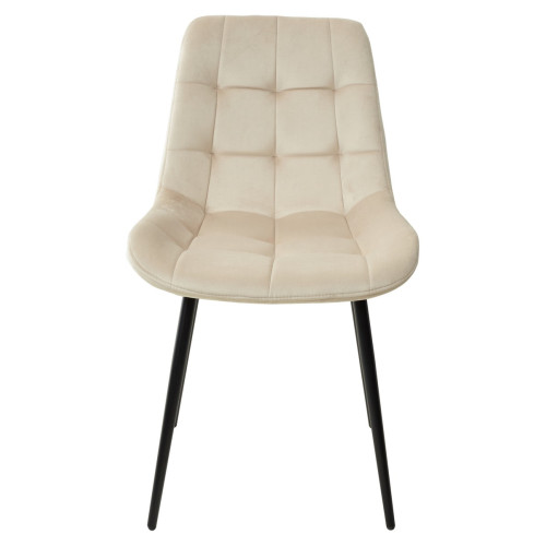 Стул ХОФМАН, цвет бежевый #H06, велюр / черный каркас 4 шт./1 к М-City