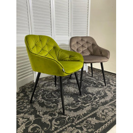 Стул BREEZE BLUVEL-75 OLIVA/ черный каркас, велюр М-City