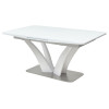 Стол FREYA 160 WHITE GLASS белый глянец М-City