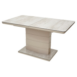 Стол ALTA 140 BEIGE/ CAPPUCINO глазурованное стекло М-City