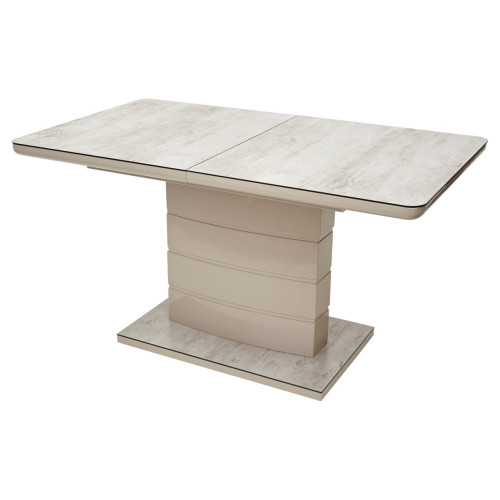 Стол ALTA 140 BEIGE/ CAPPUCINO глазурованное стекло М-City