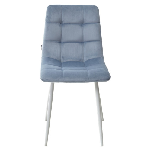 Стул CHILLI G108-56 пудровый синий/ белый каркас, велюр М-City