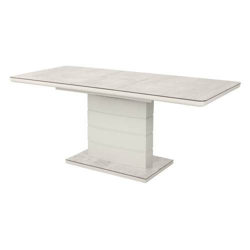 Стол ALTA 140 BEIGE/ CAPPUCINO глазурованное стекло М-City