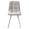 Стул CHILLI-Q SQUARE светло-серый #H09, велюр / белый каркас М-City