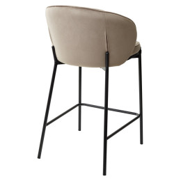 Полубарный стул WENDY BLUVEL-40 BEIGE (H=65), велюр М-City