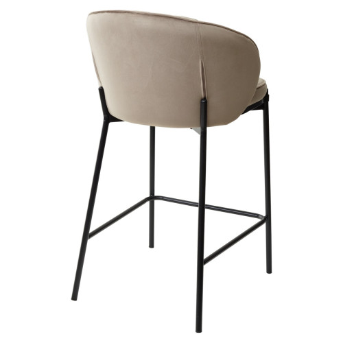 Полубарный стул WENDY BLUVEL-40 BEIGE (H=65), велюр М-City