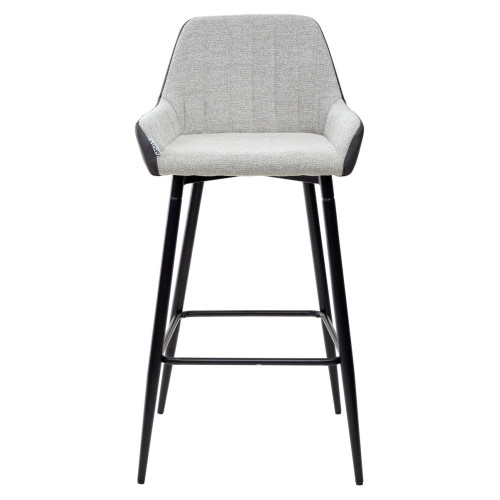 Барный стул PUNCH светло-серый меланж FC-01/ экокожа антрацит RU-08 М-City