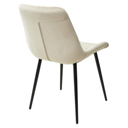 Стул ХОФМАН, цвет бежевый #H06, велюр / черный каркас 4 шт./1 к М-City