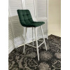 Барный стул LECCO UF910-14 DARK GREEN, велюр/белый каркас М-City