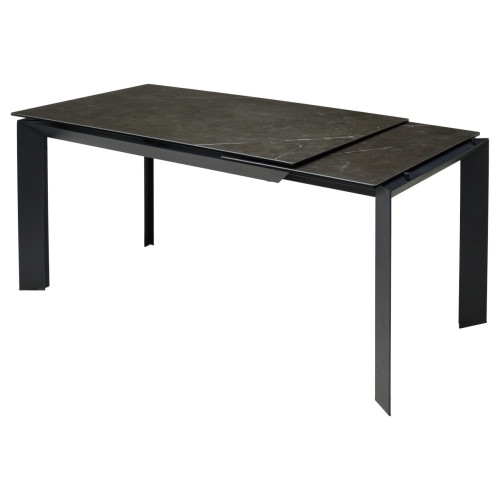 Стол CREMONA 140 KL-135 Темно-серый мрамор матовый / черный каркас М-City