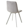 Стул CHILLI-Q SQUARE светло-серый #H09, велюр / белый каркас М-City