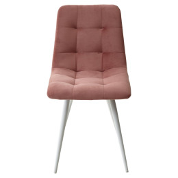 Стул CHILLI-Q розовый #15, велюр / белый каркас М-City