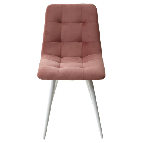 Стул CHILLI-Q розовый #15, велюр / белый каркас М-City
