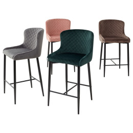Полубарный стул ARTEMIS BLUVEL-78 GREEN (H=65cm), велюр М-City