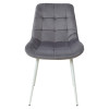 Стул ХОФМАН, цвет темно-серый #H15, велюр / белый каркас 4 шт./1 к М-City