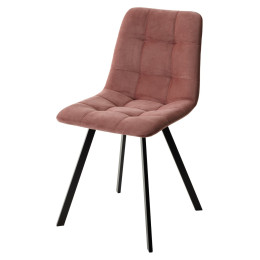 Стул CHILLI-Q SQUARE розовый #15, велюр / черный каркас М-City