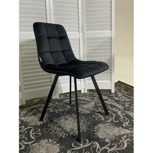 Стул CHILLI SQUARE BLUVEL-19 BLACK, велюр М-City