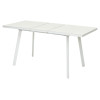 Стол ФИН 120 Латте, стекло/ Белый каркас М-City
