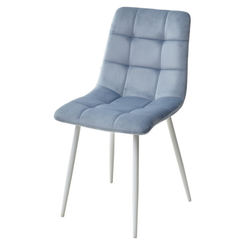 Стул CHILLI G108-56 пудровый синий/ белый каркас, велюр М-City