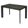 Стол CREMONA 140 KL-135 Темно-серый мрамор матовый / черный каркас М-City