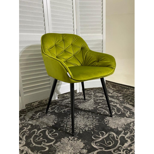 Стул BREEZE BLUVEL-75 OLIVA/ черный каркас, велюр М-City