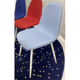 Стул CASSIOPEIA G064-38 серо-голубая ткань/ белый каркас М-City