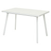 Стол ФИН 120 Латте, стекло/ Белый каркас М-City