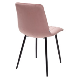 Стул DUBLIN G108-15 пепел розы/ черный каркас, велюр М-City