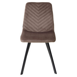 Стул ELODIE BLUVEL-38 латте, велюр/ черный каркас М-City