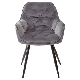 Стул MALTA BLUVEL-14 GREY, велюр M-City