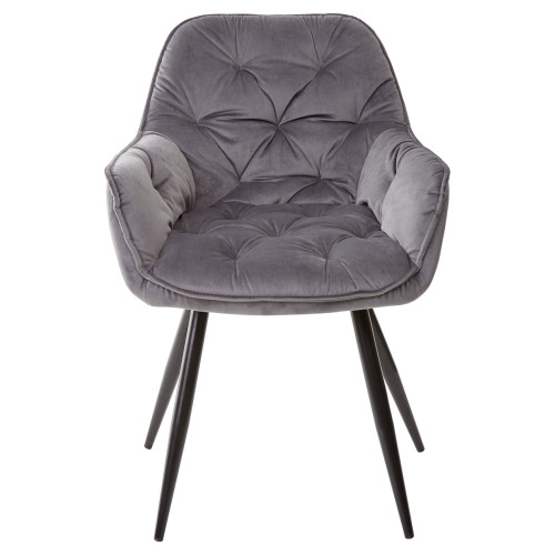 Стул MALTA BLUVEL-14 GREY, велюр M-City