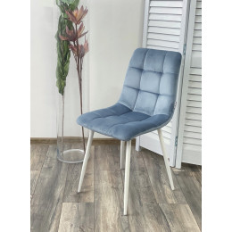 Стул CHILLI G108-56 пудровый синий/ белый каркас, велюр М-City